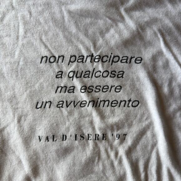 VINTAGE 80S 90S VIKING SCRIPT EURO T-SHIRT GRAPHIC OBSCURE QUOTE FIT MENS MEDIUM - Picture 4 of 6